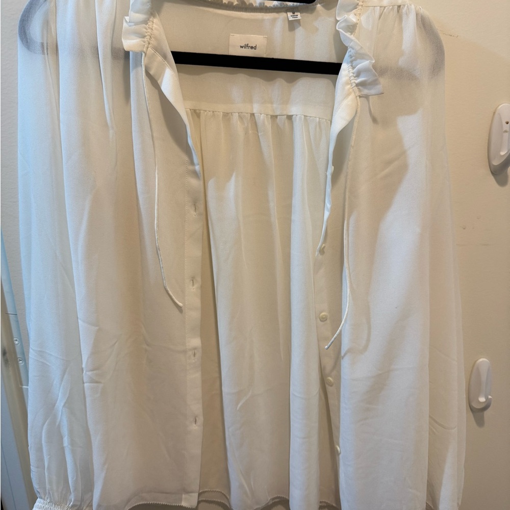 Wilfred Ivory Ruffle Blouse